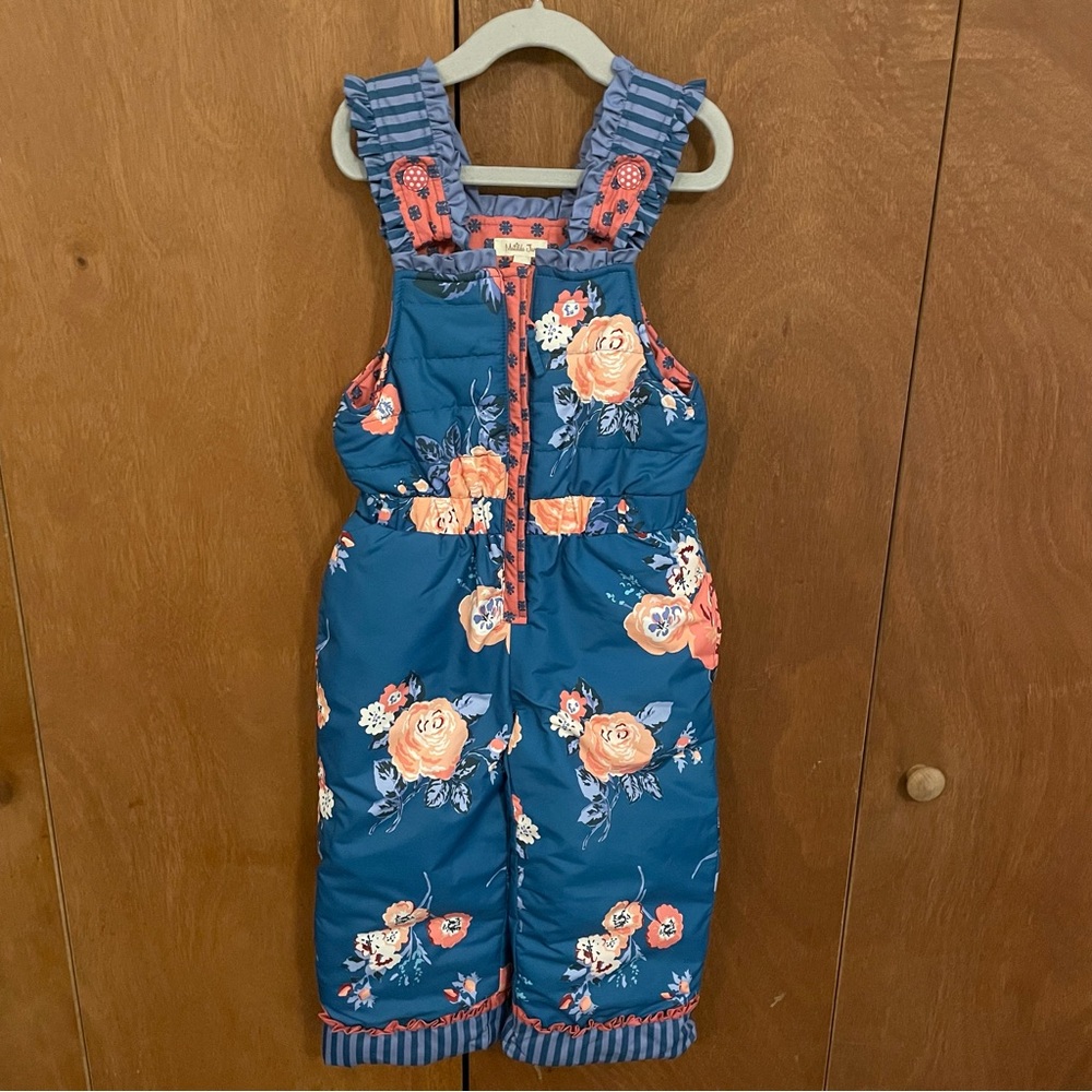 Matilda Jane Clothing Blue Floral Gone Sledding Snowsuit - 4